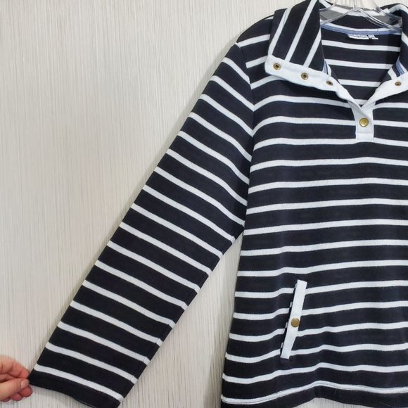 Croft & Barrow striped snap collar long sleeve shirt woman's size XL - Picture 2 of 9